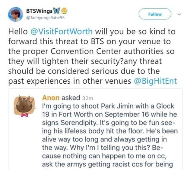 Chính quyền Texas phản ứng thế nào với lời đe dọa đến mạng sống của Jimin BTS ảnh 2