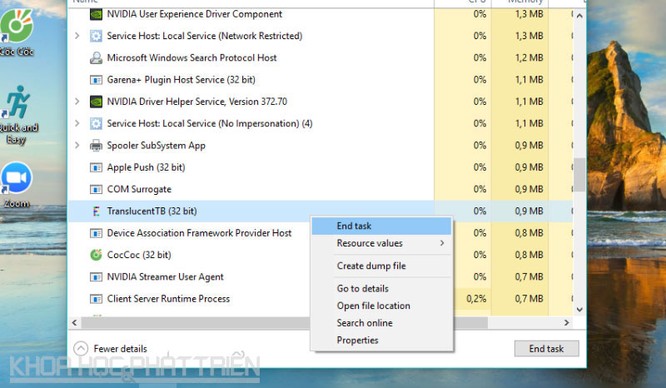 Hướng dẫn làm trong suốt thanh taskbar trên Windows 10 ảnh 3