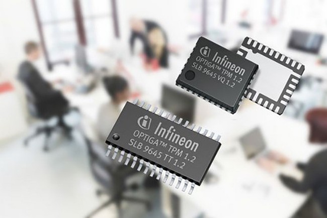 Chip bảo mật TPM được hàn trực tiếp trên bo mạch chủ.