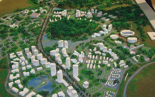 Phối cảnh thị trấn sinh thái Chúc Sơn (nguồn: website Tập đoàn Nam Cường)