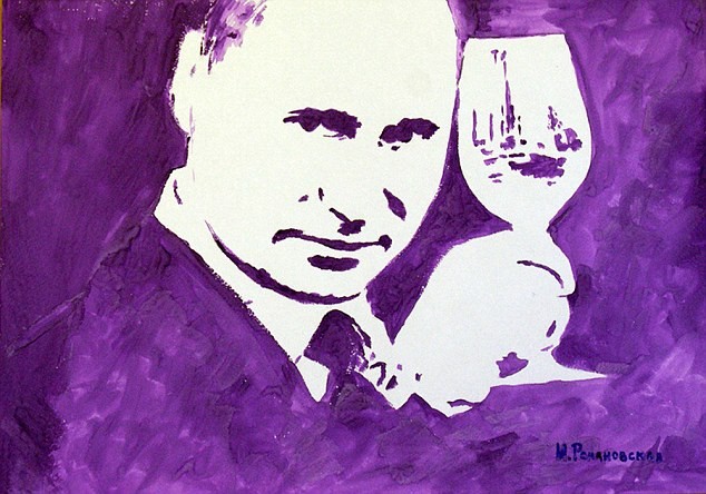 Bức chân dung tổng thống Nga Putin được vẽ bằng cặp tuyết lê của nữ họa sĩ đã bị đánh cắp