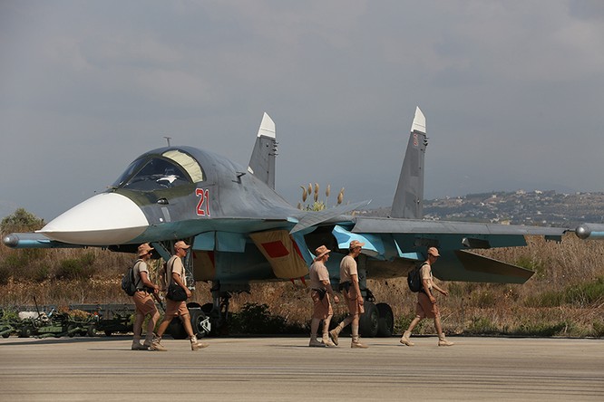 Chiến đấu cơ Su-34 của Nga tham chiến tại Syria ảnh: RT