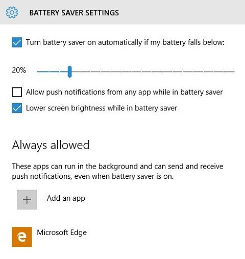 Mẹo tiết kiệm pin khi chạy Windows 10 ảnh 2