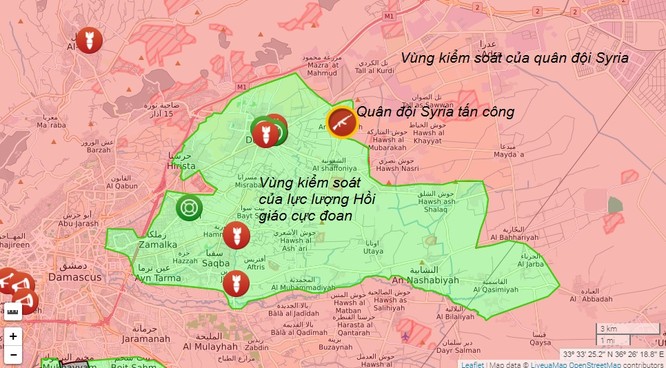 Quân đội Syria đột phá tuyến phòng thủ phiến quân ở Đông Ghouta ảnh 1