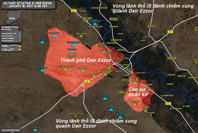 IS tiếp tục tiến hành cuộc tấn công ác liệt vào sân bay quân sự Deir Ezzor ảnh 1