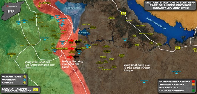 Trận chiến đông Aleppo: Tăng T-90 Nga lại xung trận diệt IS ảnh 1