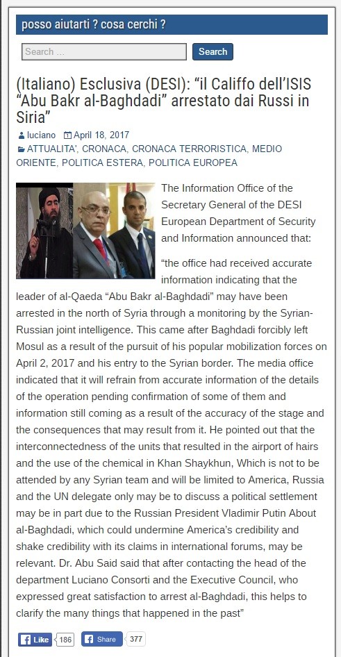 Trùm khủng bố IS al-Baghdadi bị bắt tại Syria? ảnh 2