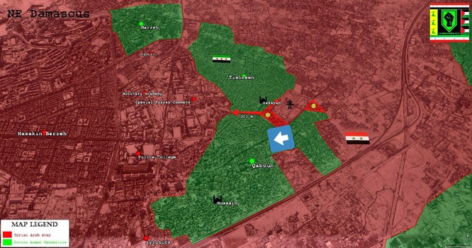Quân đội Syria tái tấn công vào quận ngoại ô Damascus (video) ảnh 1
