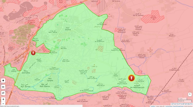 Ngừng bắn sụp đổ, quân đội Syria đánh thẳng vào phiến quân ven Damascus ảnh 1