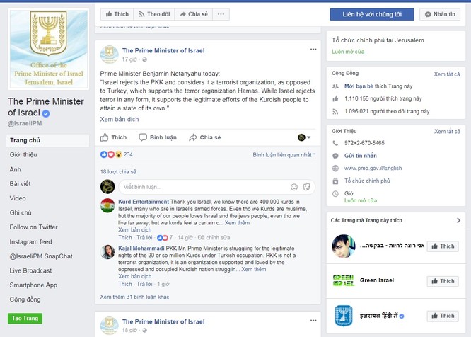 “Thêm dầu vào lửa” Trung Đông, Irael công khai ủng hộ người Kurd lập quốc ảnh 1