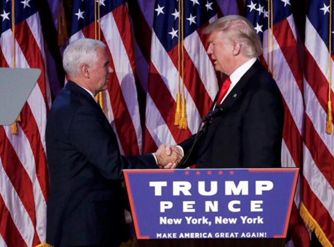 Ông Donald Trump và phó tướng Mike Pence