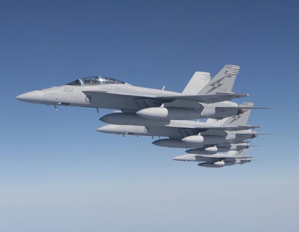 Máy bay chiến đấu F/A-18 Super Hornet Mỹ (ảnh tư liệu)