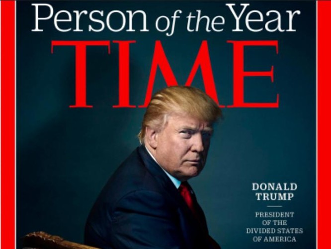 Tổng thống đắc cử Mỹ Donald Trump trên bìa tạp chí Time. Ảnh: Business Insider