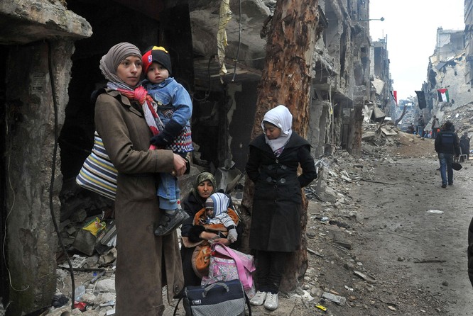 Nạn nhân chiến tranh ở Syria.