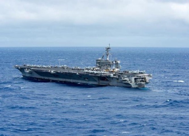 Tàu sân bay động cơ hạt nhân USS Carl Vinson. Ảnh: Sohu