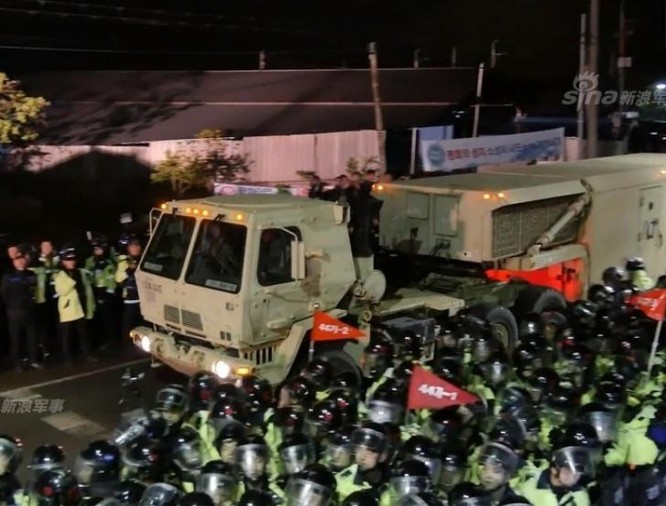 Mỹ nhanh chóng hoàn thành triển khai THAAD ở Hàn Quốc. Ảnh: Sina