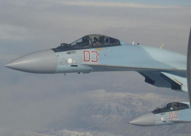 Biên đội máy bay chiến đấu Su-35S Nga. Ảnh: Cankao