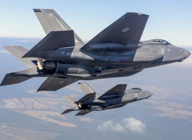 Máy bay chiến đấu tàng hình F-35 Mỹ tại Hội chợ quốc phòng và hàng không vũ trụ quốc tế Australia. Ảnh: Cankao