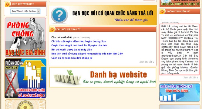 NÓNG: 12/63 Cổng thông tin điện tử tỉnh, thành bị gắn "link ẩn" ảnh 8
