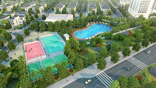 Hệ thống tiện ích hiện đại được bố trí hợp lý trong khu đô thị Vinhomes Green Bay
