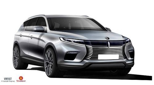 Torino Design tạo hình lưới tản nhiệt từ hình tượng ruộng bậc thang Việt Nam trên mẫu xe Vinfast.