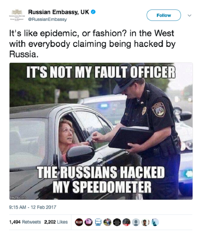 Chết cười với những lần chính phủ Nga “troll” Mỹ và Anh trên Twitter ảnh 2
