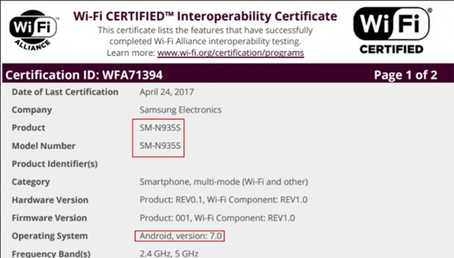 Note 7 tân trang đạt chứng nhận Wi-Fi, dọn đường cho sự trở lại? ảnh 1