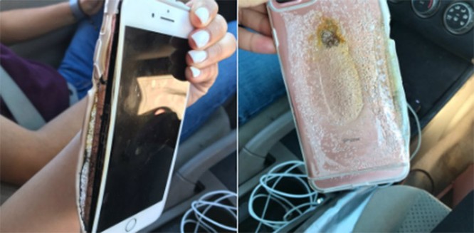 Chiếc iPhone 7 Plus bị cháy được Brianna đăng trên Twitter