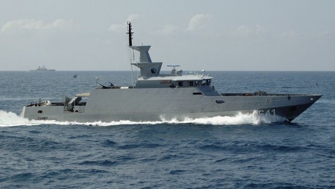Tàu Clurit phóng tên lửa C-705 thất bại. Ảnh: Hải quân Indonesia