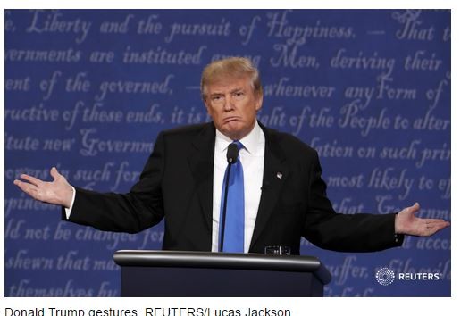 Ông Donald Trump tại cuộc tranh luận