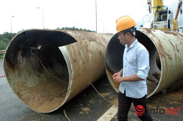 Cận cảnh đoạn vỡ đường ống dẫn nước sạch Sông Đà lần thứ 15 ảnh 1