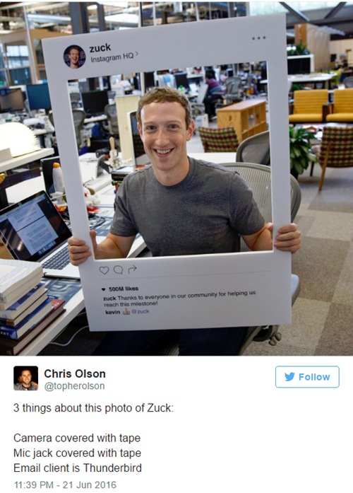Đến cả Mark Zuckerberg cũng sợ bị theo dõi ảnh 1