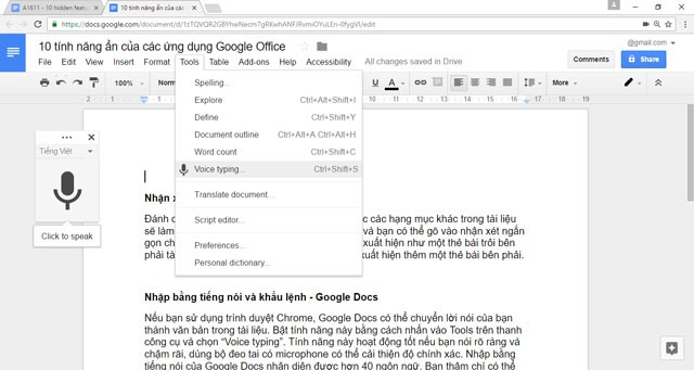 10 tính năng ẩn của các ứng dụng Google Office ảnh 4