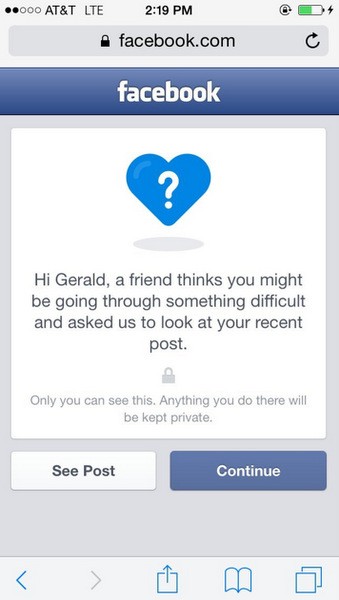 Facebook tích hợp chức năng phòng chống tự tử ảnh 2