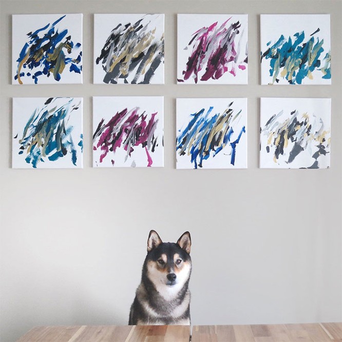 Chú chó Shiba Inu được chủ dạy vẽ tranh, kiếm tới 5000 USD từ tranh vẽ ảnh 16