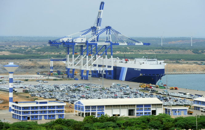 Sri Lanka giao quyền điều hành cảng nước sâu ở Ấn Độ Dương cho công ty Trung Quốc vào năm 2017. Ảnh: AFP.