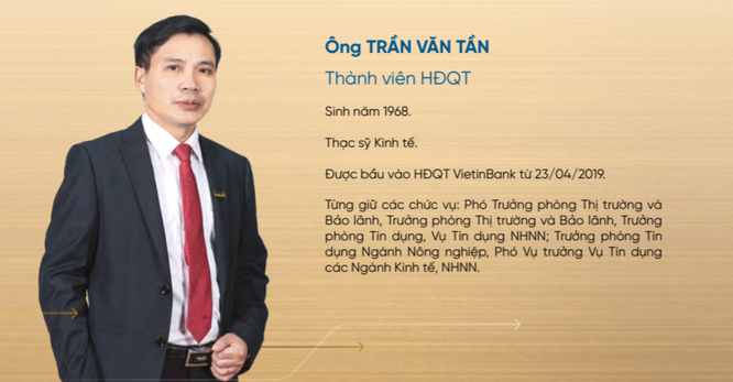 Thay ông Lê Đức Thọ phụ trách HĐQT VietinBank, ông Trần Văn Tần là ai? ảnh 1