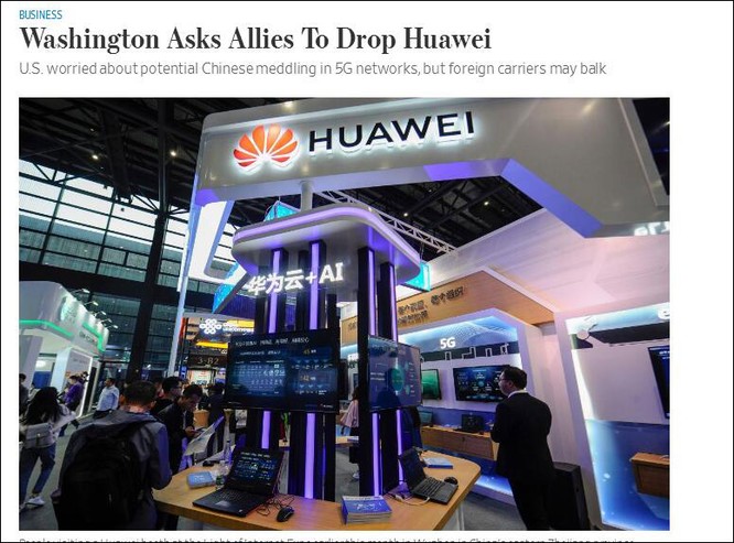 Mỹ du thuyết các nước cấm cửa Huawei vì lý do an ninh quốc gia ảnh 1