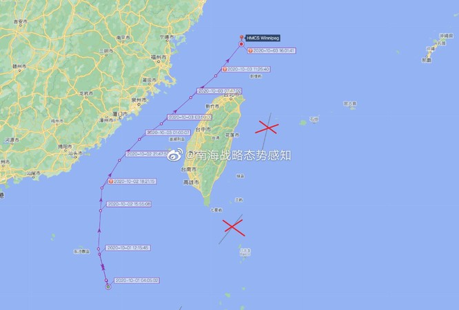 Lần đầu tiên tàu chiến Mỹ và Canada phối hợp đi xuyên qua eo biển Đài Loan, Trung Quốc tức giận ảnh 3