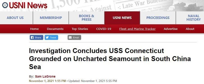 Mỹ công bố kết quả điều tra sự cố tàu ngầm USS Connecticut, Trung Quốc không chấp nhận ảnh 1
