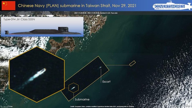 Xôn xao tin đồn quanh vụ tàu ngầm hạt nhân Type-094 Trung Quốc đi nổi qua eo biển Đài Loan ảnh 1