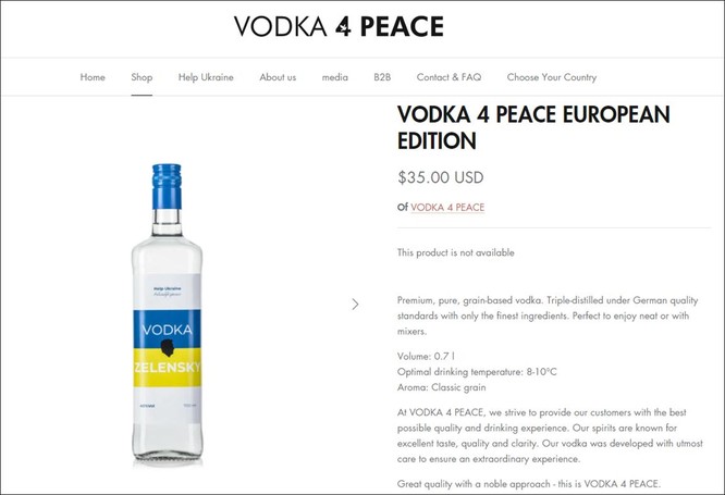Nga bắt đầu bán rượu vodka với hình ảnh Tổng thống Ukraine lau nước mắt? ảnh 4
