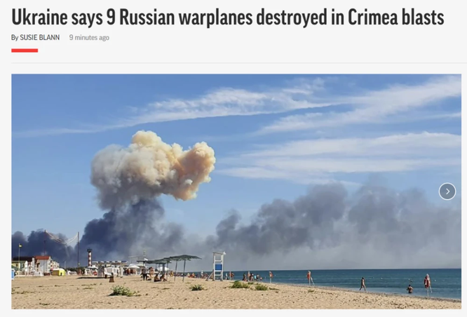 Tranh cãi về vụ nổ tại sân bay Saki ở Crimea: tai nạn ngẫu nhiên hay bị Ukraine tấn công? ảnh 1