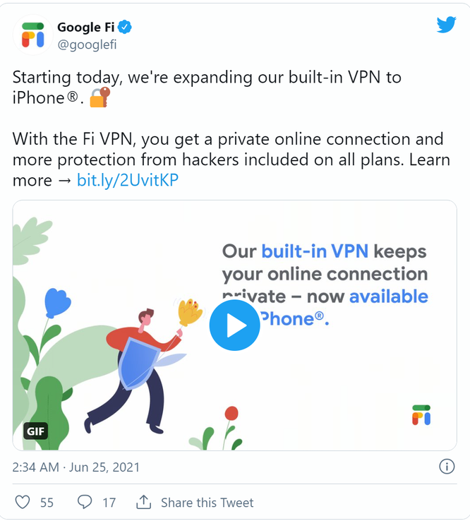 Google thêm dịch vụ VPN trong gói Google Fi cho người dùng iPhone ảnh 1