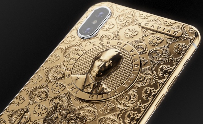 Ngắm iPhone X bằng vàng ròng mừng ông Putin tái đắc cử tổng thống ảnh 2
