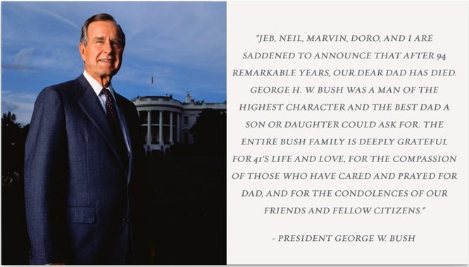 Cựu Tổng thống George Bush “cha” qua đời ở tuổi 94 ảnh 1