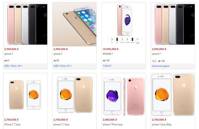 Giáp Tết, iPhone 7 hàng nhái tung hoành trên kênh bán hàng online ảnh 1