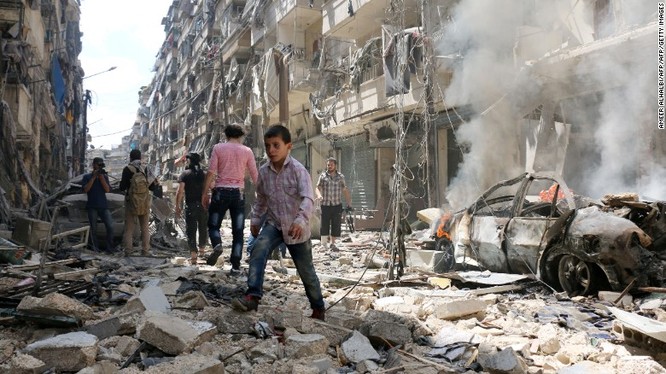 Thành phố Aleppo hoang tàn sau nội chiến