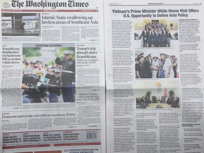Thông điệp của Thủ tướng Nguyễn Xuân Phúc trên The Washington Times ảnh 1