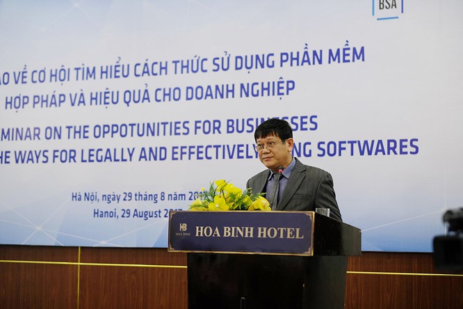 Ông Trần Văn Minh, Phó Chánh Thanh tra Bộ Văn hóa Thể thao và Du lịch cập nhật về tình hình thực thi bản quyền phần mềm tại Việt Nam